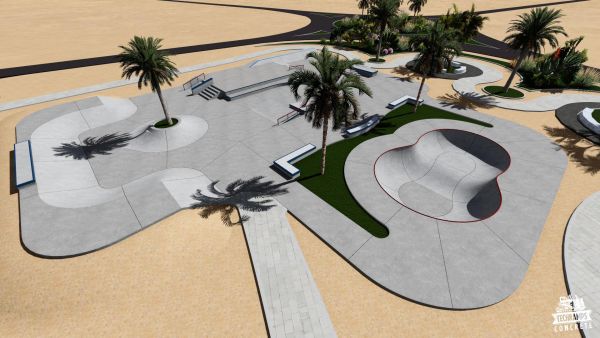 Example of concrete skatepark No. 545857