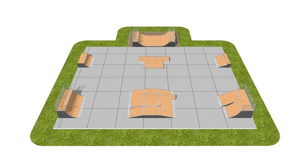 Exemple de skatepark SM016 Exemple de skatepark SM016