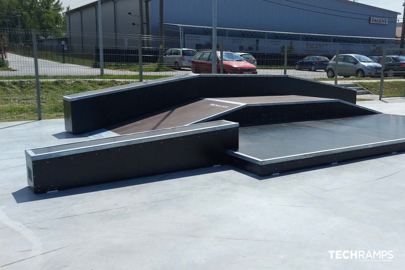 Funbox con grindbox - Żabno skatepark 