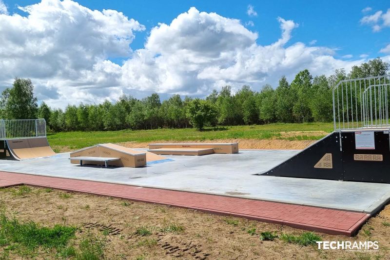 Wooden skatepark