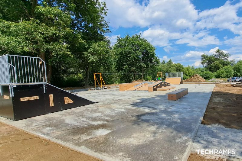 Modulární skatepark v Jordanówě 