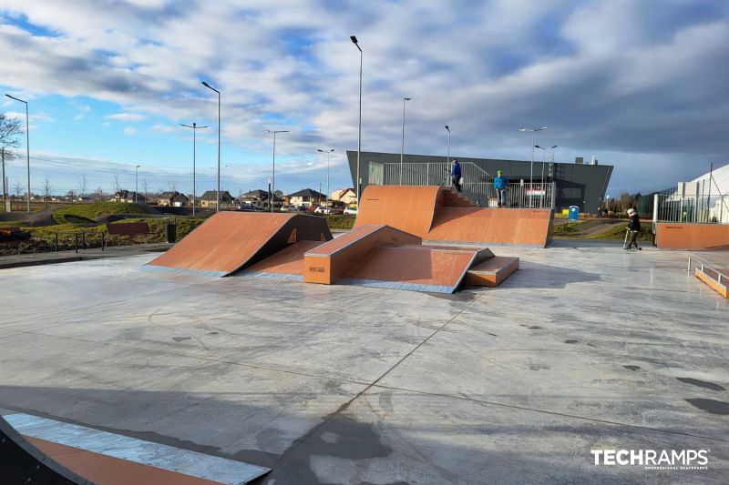 Wooden skatepark in Ozarow Mazowiecki 