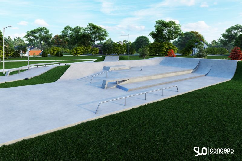 skatepark in cemento Ścinawa