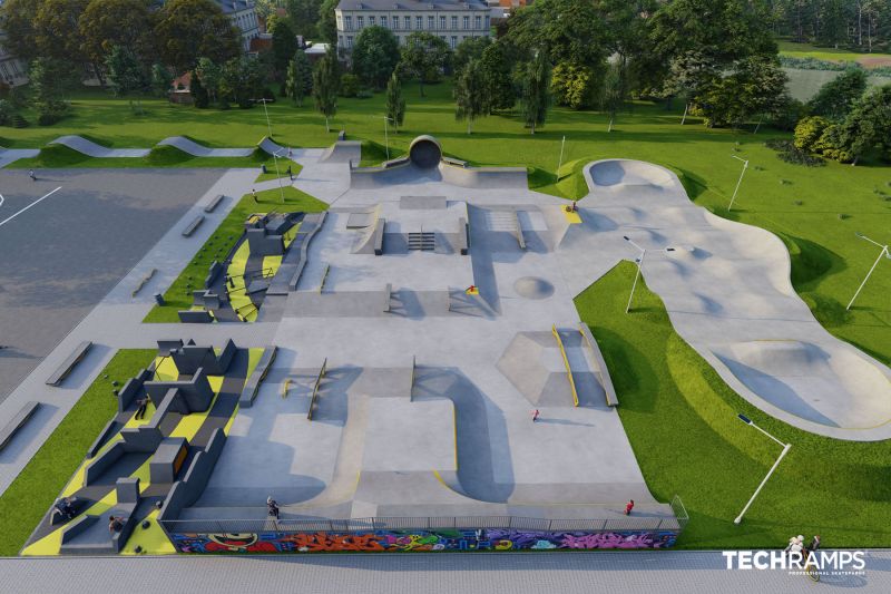 Projekt betónového skateparku - Minsk Mazowiecki