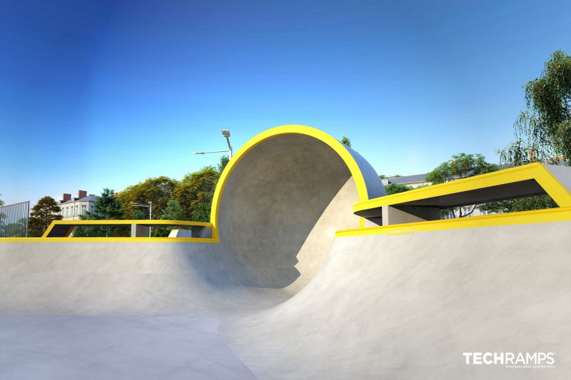 Projekt betónového skateparku - Minsk Mazowiecki