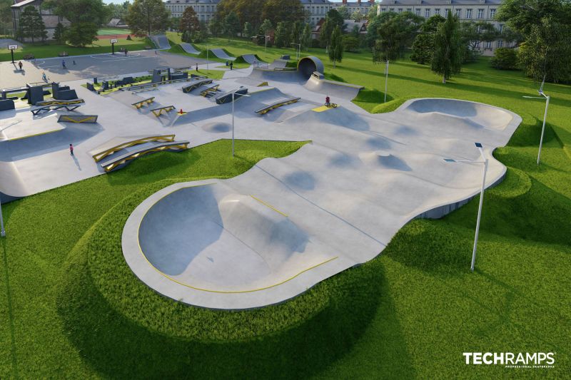 Projekt betonového skateparku - Minsk Mazowiecki