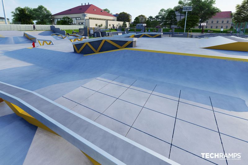 Projekt betonového skateparku - Minsk Mazowiecki