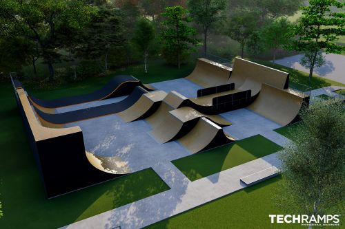 Projekt ocelového skateparku - Lędziny