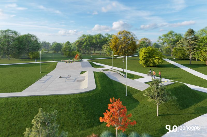 betonový skatepark Ścinawa