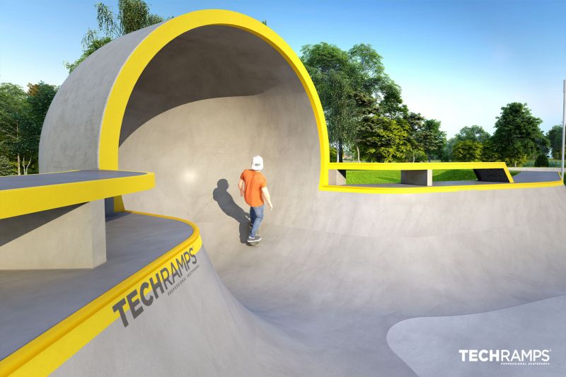 Projet de skatepark en béton - Minsk Mazowiecki