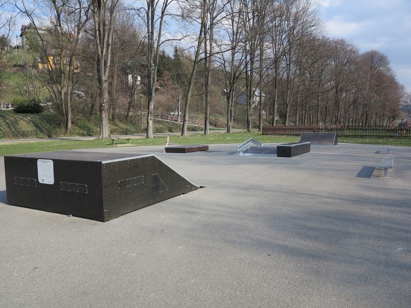 Przeszkody w skateparku w Krościenku nad Dunajcem
