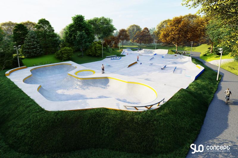 Projekt skateparku betonowego Rybnik