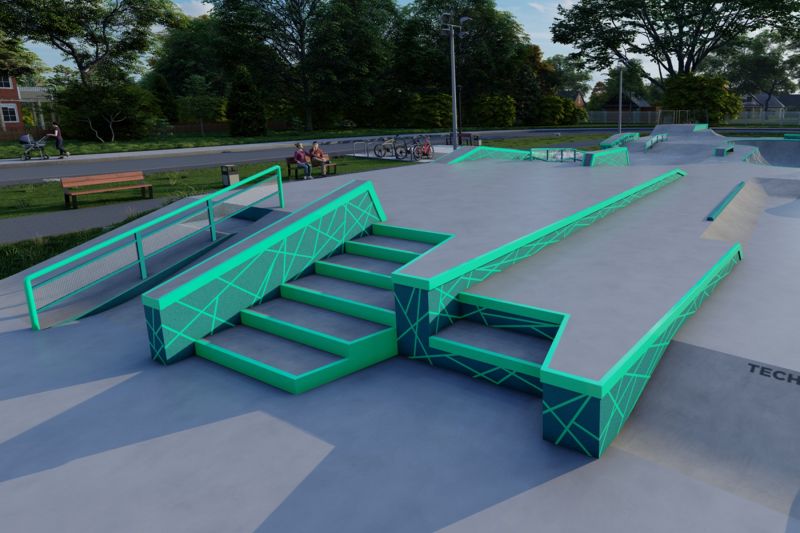 Skatepark aus Beton