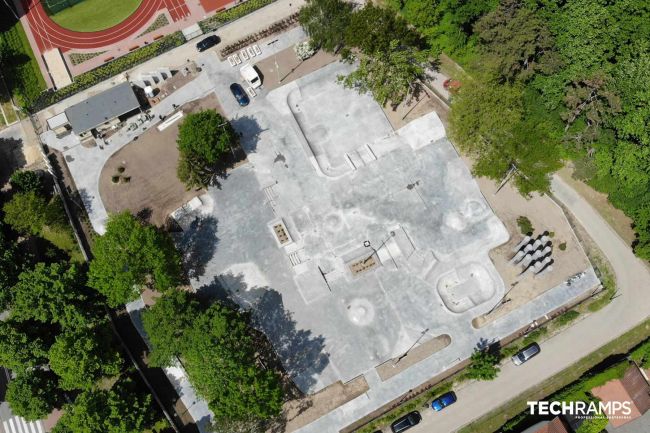 Skatepark i beton i Puławy