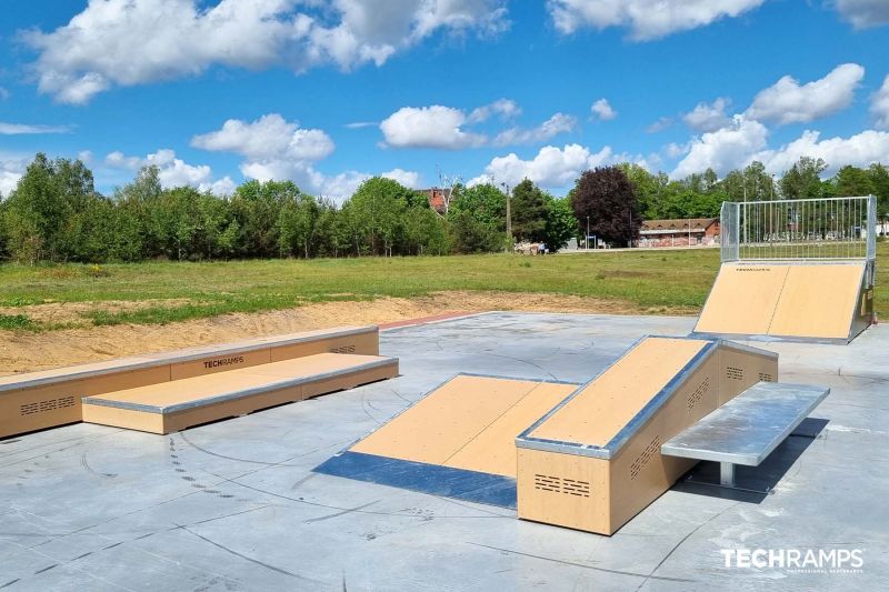 Obstáculos del skatepark 