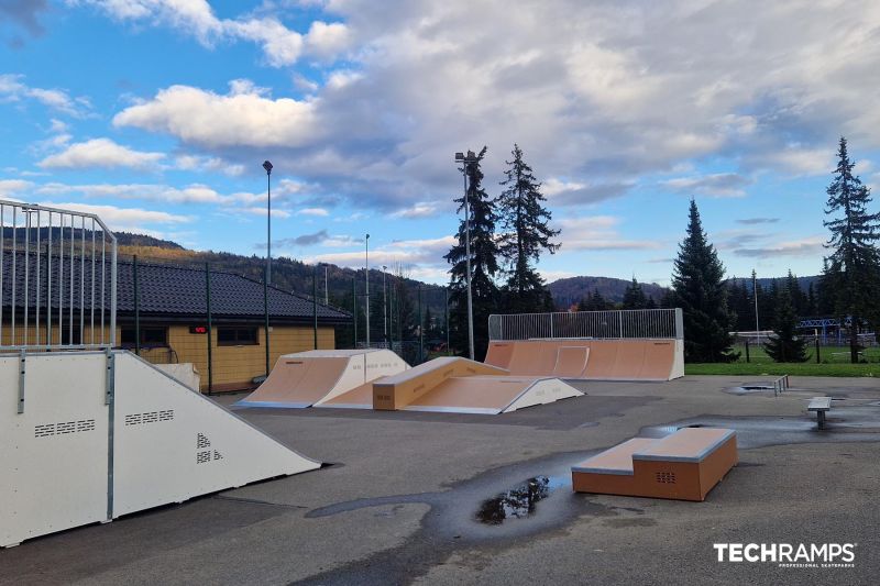 Widok na skatepark - Maków Podhalański 