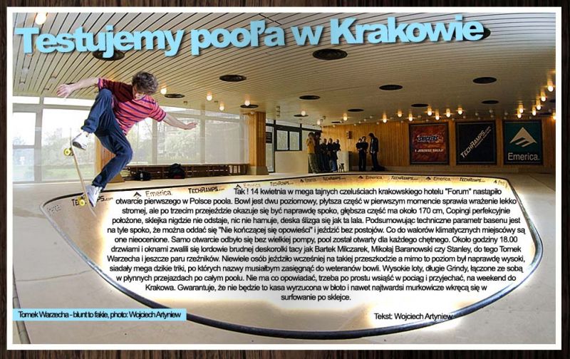 Test poola w System Skateboarding Magazine vol. 4 - 1